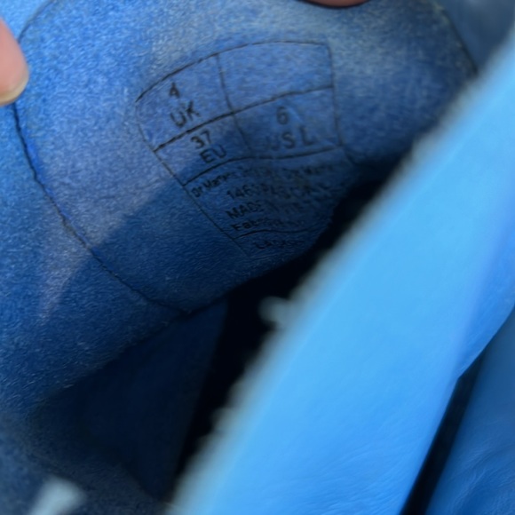 Dr. Martens 1460 Pascal Virginia Leather Boots Blue Womens Size 6 - Picture 6 of 8